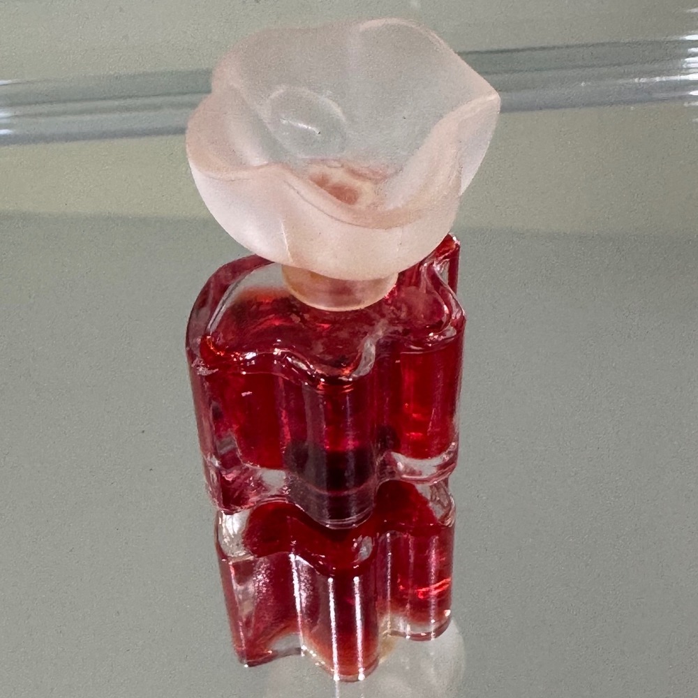 Oscar de la Renta Parfum Miniature Women Red Flower Cap Glass Bottle 4ml France